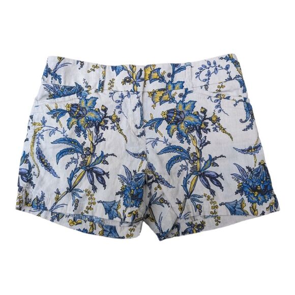 LOFT Ann Taylor shorts linen blend floral Lily Riviera 00 - Picture 4 of 7